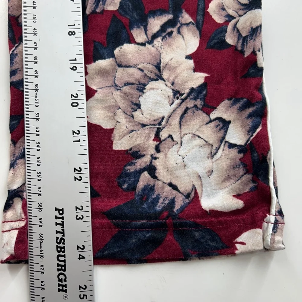 BCBGMAXAZRIA Pajama Set 2 Piece Womens M Red Floral